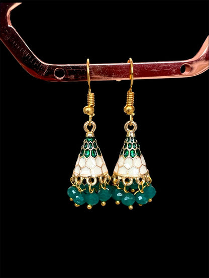 Meenakari Conical small Earring (Set of 2 pairs)