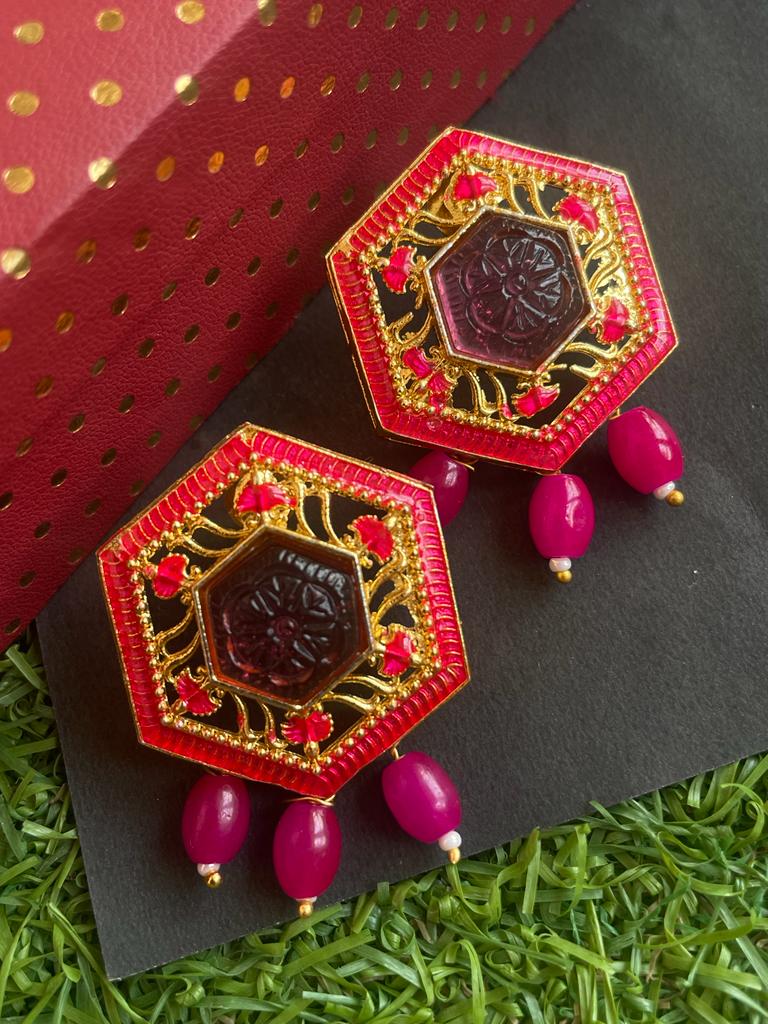 Meenakari Choker with Earring set