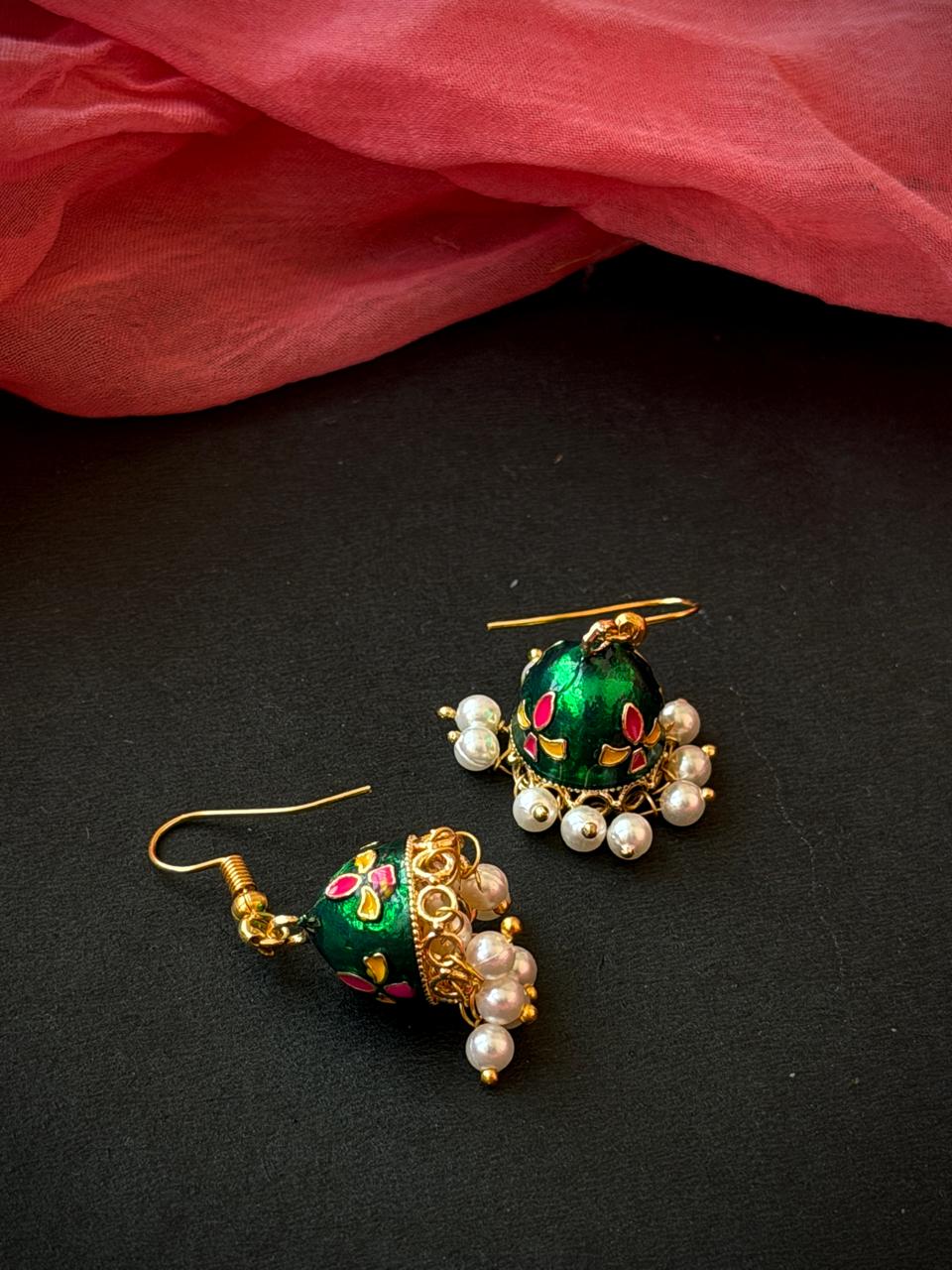 Meenakari Ethnic Jhumki Earring