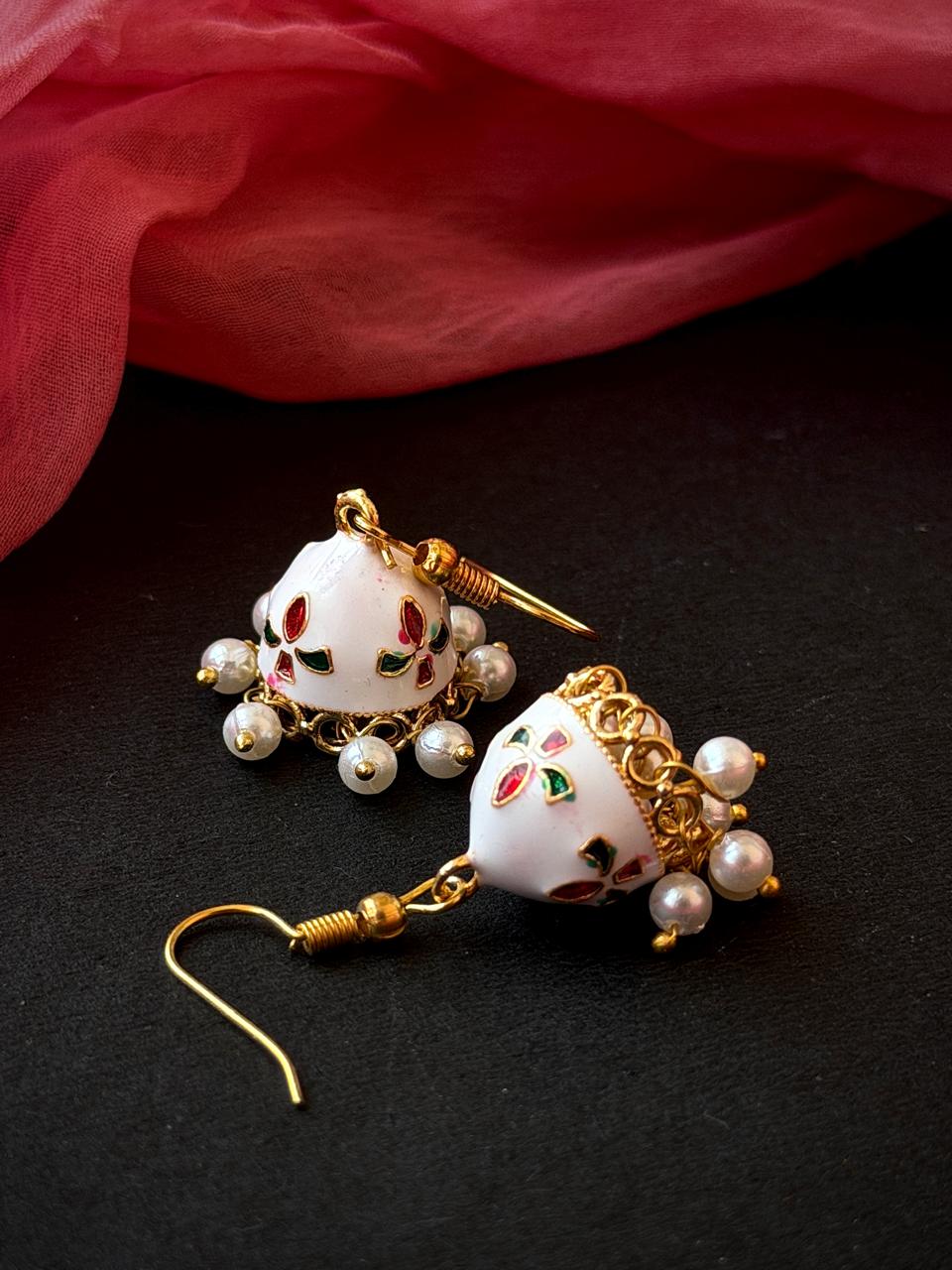 Meenakari Ethnic Jhumki Earring