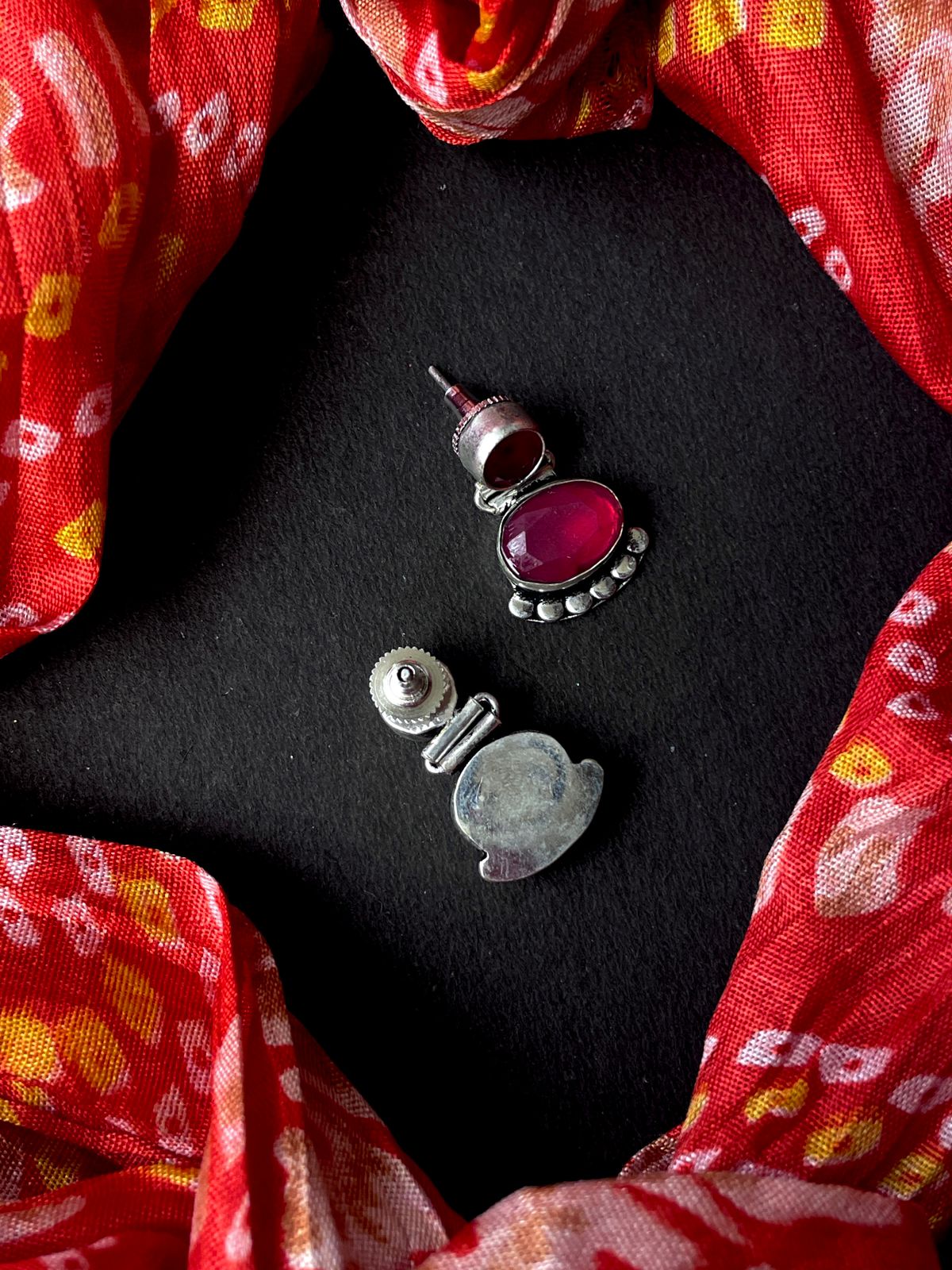 Monalisa Stone Silver Replica Earring