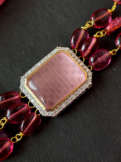 Ad with Monalisa and Jade Stone Bracelet