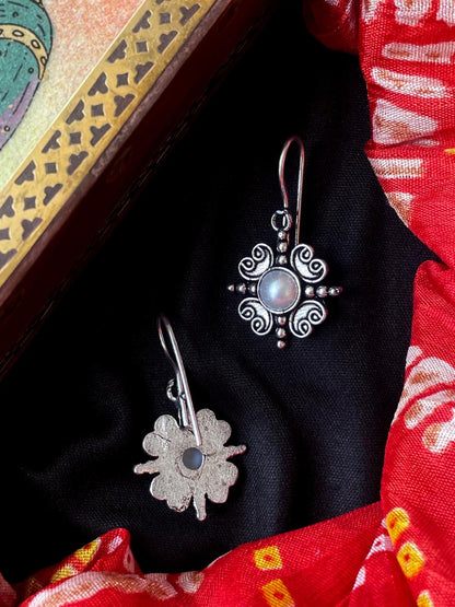 Monalisa Stone Oxidized Casual wear Earring