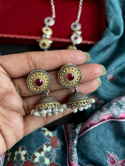 Dual Tone Jhumka Earring