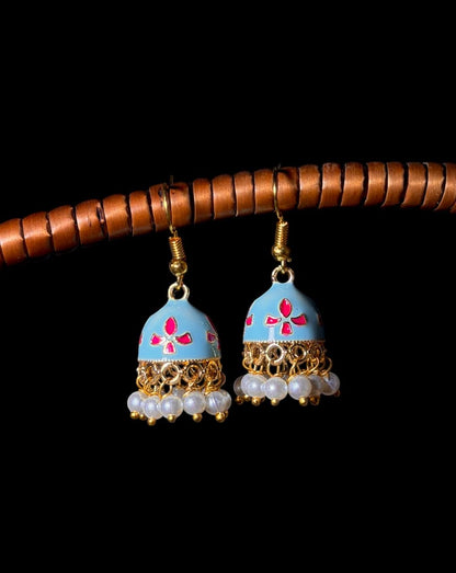 Meenakari Ethnic Jhumki Earring
