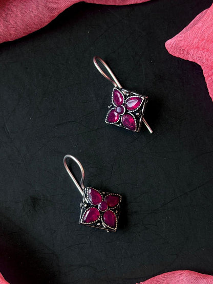 Monalisa Stone Oxidized Casual Wear Earring