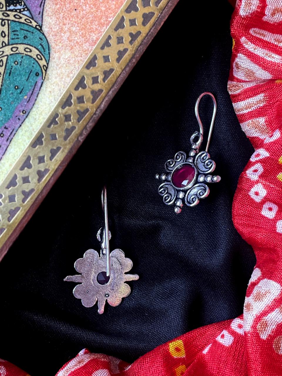 Monalisa Stone Oxidized Casual wear Earring