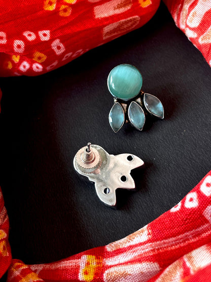 Four Monalisa Stone Stud Earring