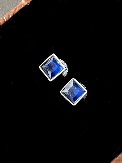 Monalisa Stone Silver Replica Tops Earring (Set of 2 pairs)