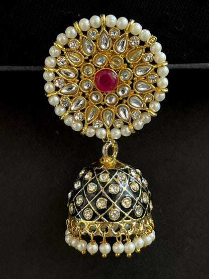 Meenakari Dome Shape Jhumka Earring