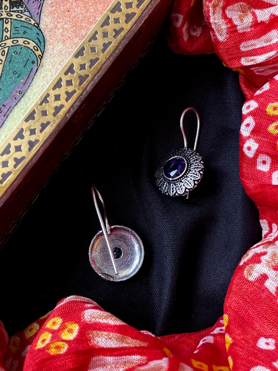 Monalisa Stone Oxidized Casual wear Earring