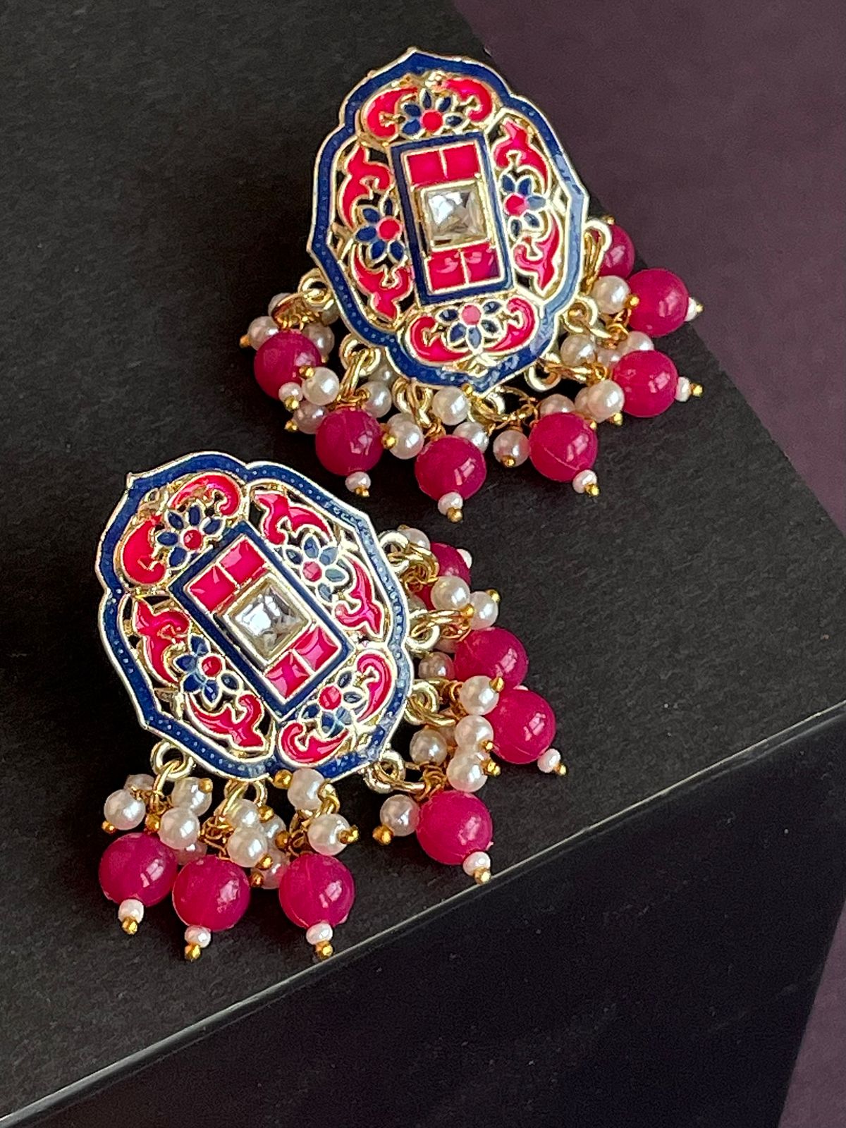 Traditional Meenakari Stud Earring