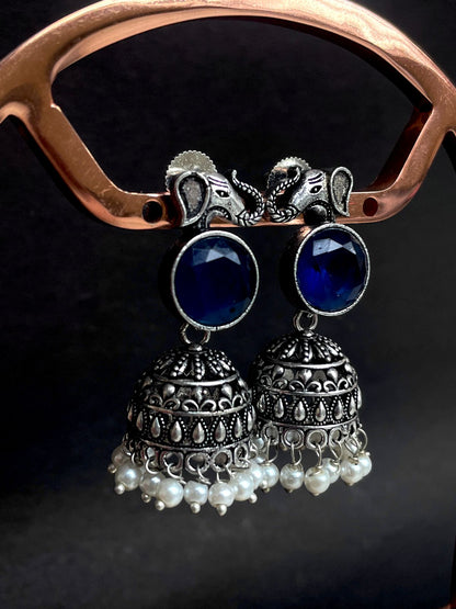 Monalisa Stone Oxidized Earring