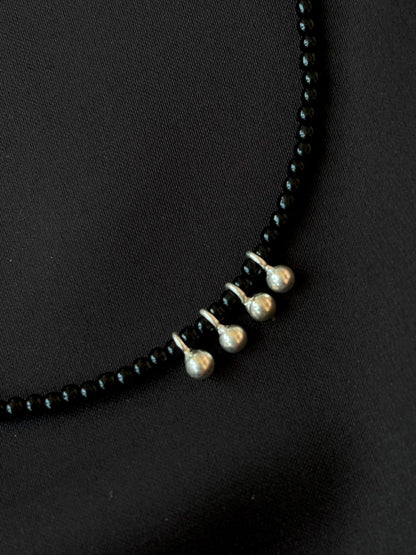 Beaded Gunghroo 92.5 Silver Anklet