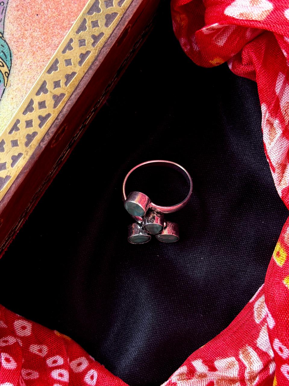 Monalisa Stone Silver Replica Ring