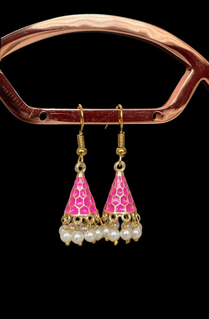 Meenakari Conical small Earring (Set of 2 pairs)