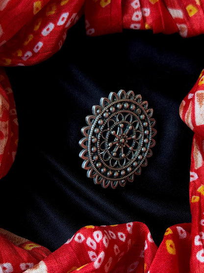 Oxidized Big Size Partywear Ring