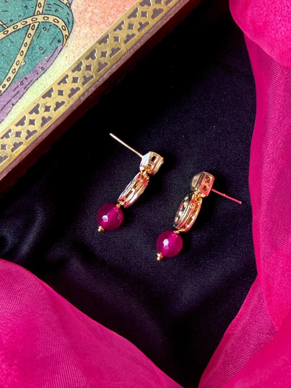 Kundan with Stone Beads Earring