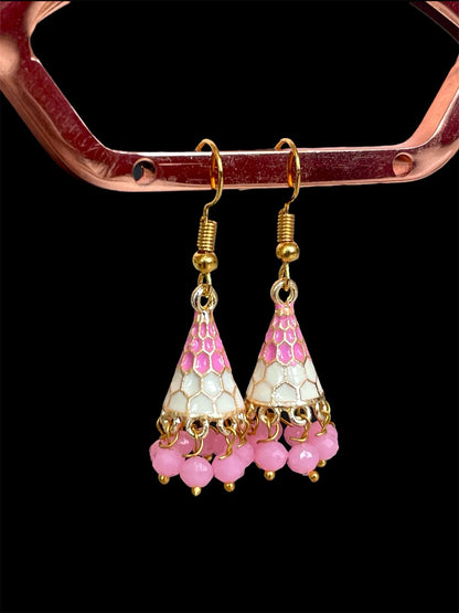 Meenakari Conical small Earring (Set of 2 pairs)