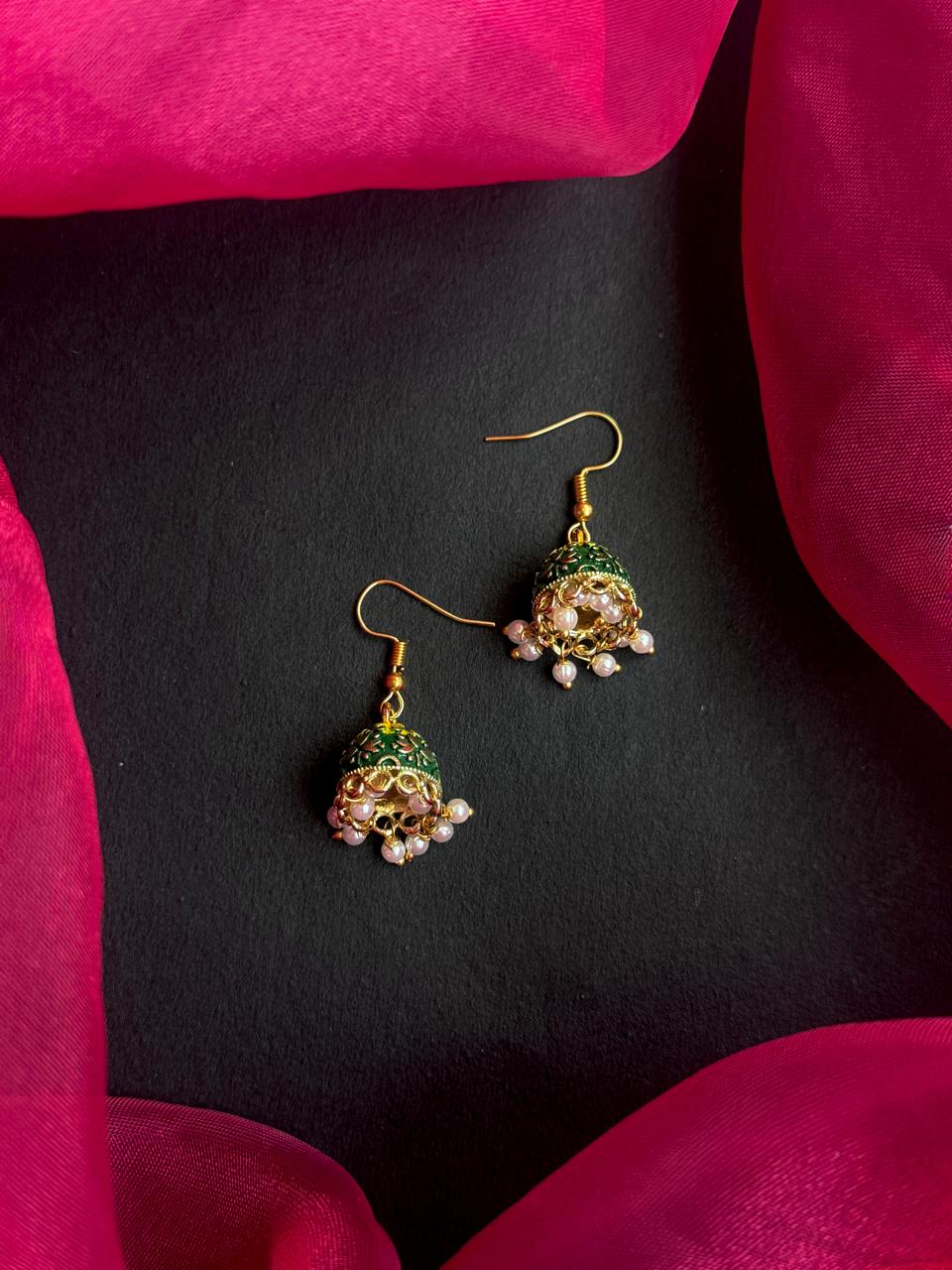 Meenakari Jhumki Earring