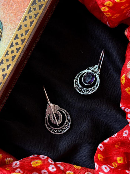 Monalisa Stone Oxidized Earring