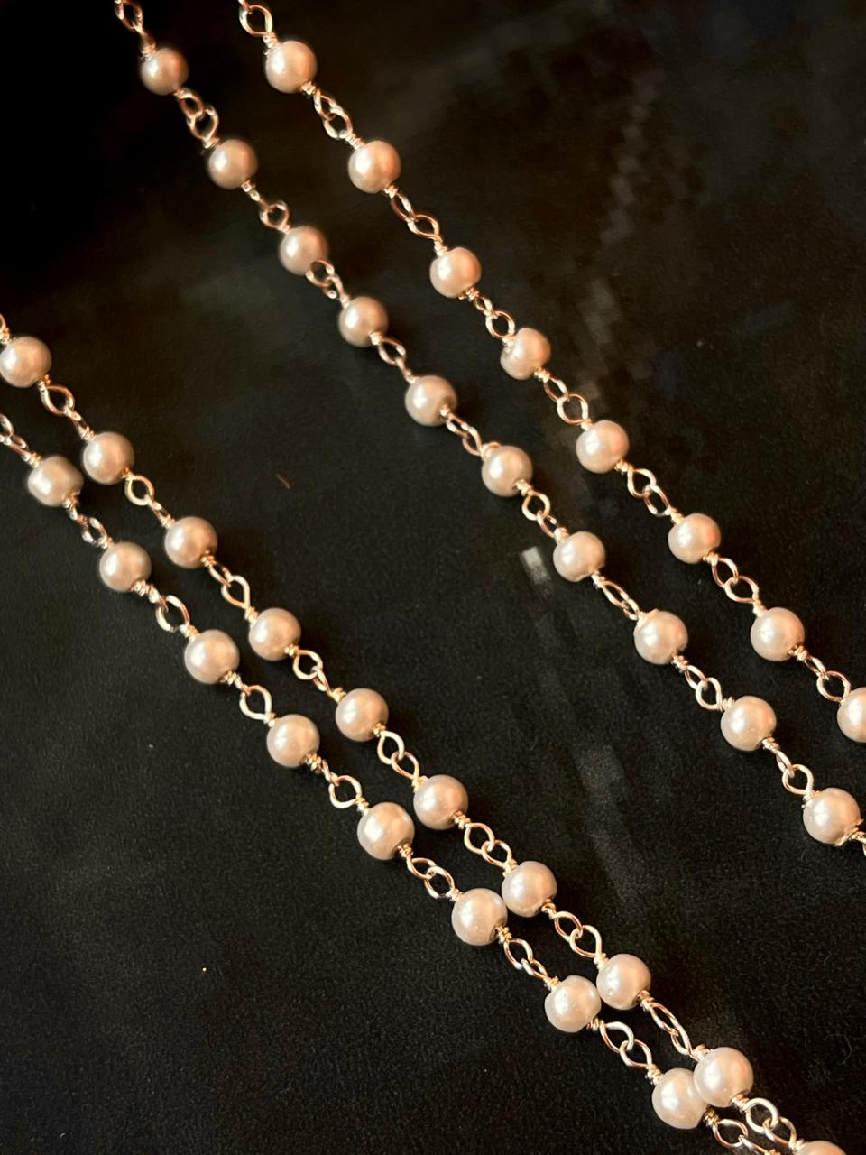 Monalisa Stone Beaded Pendant Necklace with Earring Set