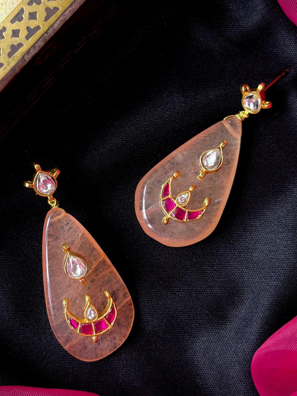 Pachi Kundan Stone Partywear Earring