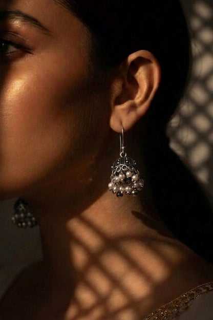 Oxidized Jhumki Earring