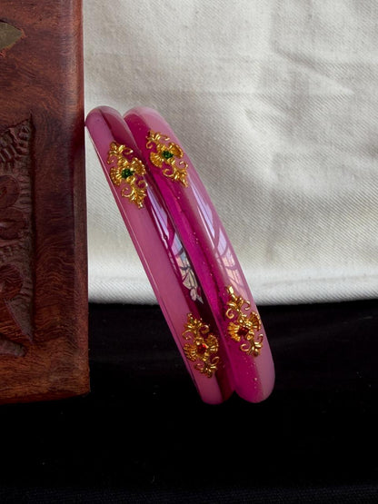 Acrylic Ethnic Jelly Bangles