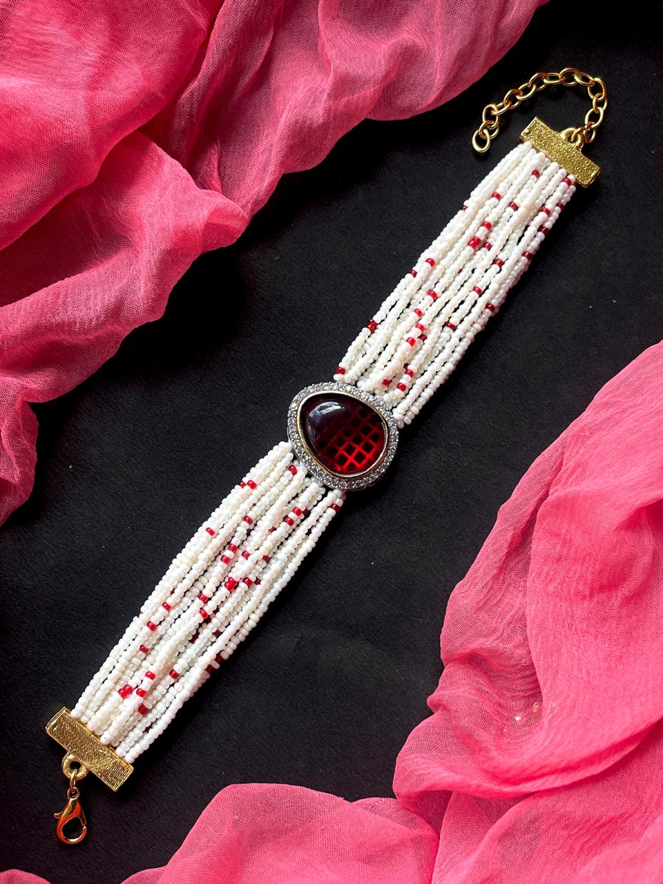 AD with Monalisa Stone Beaded Bracelet