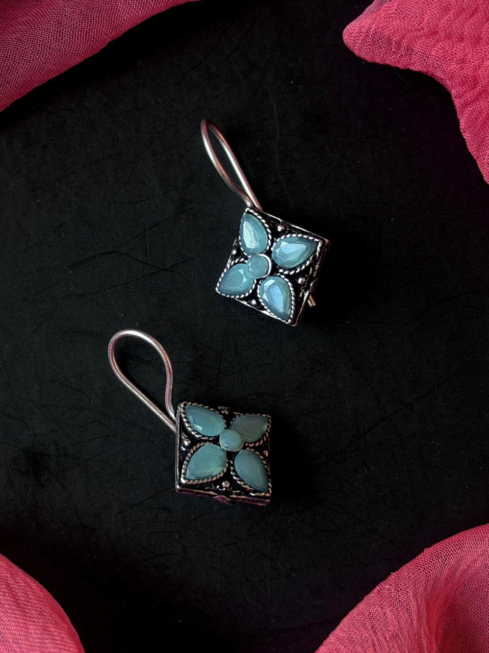 Monalisa Stone Oxidized Casual Wear Earring