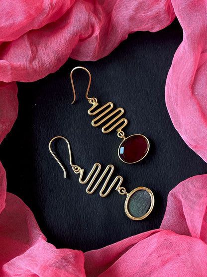 Monalisa Cut Stone Trendy Earring