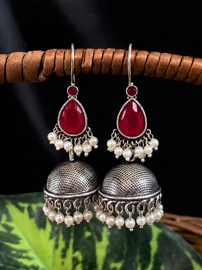 Monalisa Stone Top with Antique Jhumki Earring