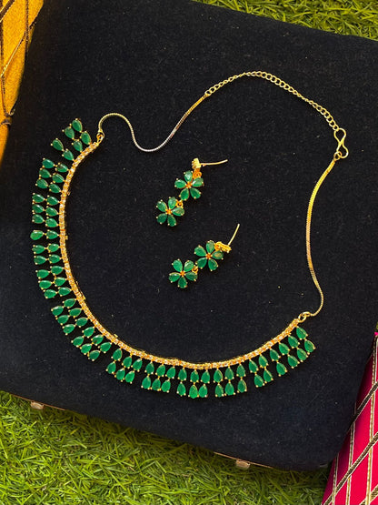 AD choker with Earring set