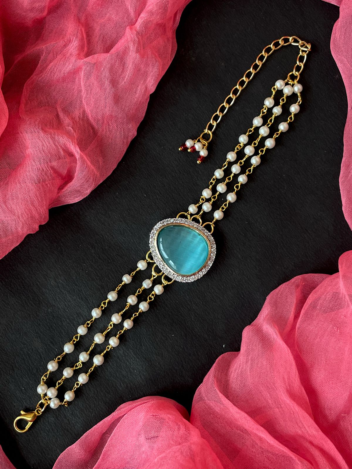 AD with Monalisa Stone Beaded Bracelet