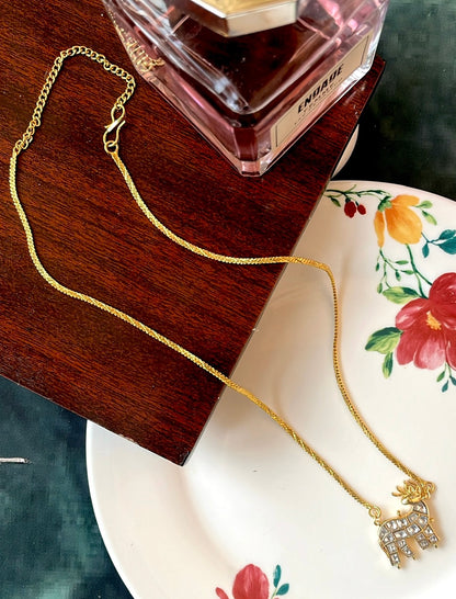 Stone Pendant Chain Necklace