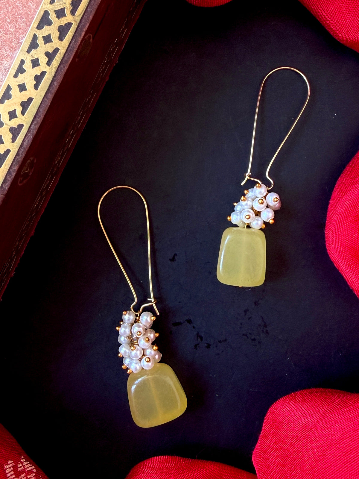 Natural stone with Cheer Earring