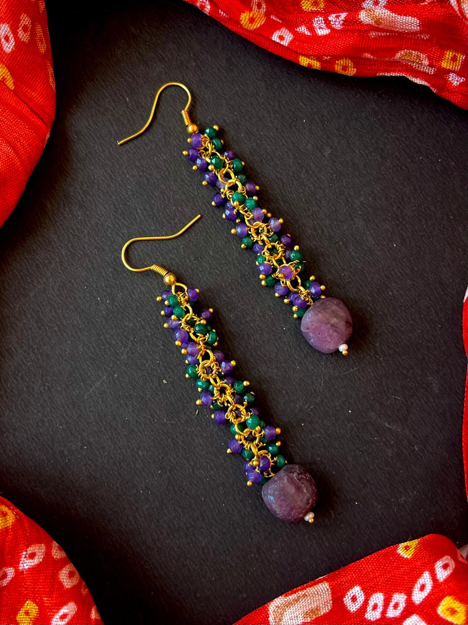 Cheer with Natural Stone Partywear Earring