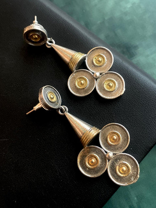 Dual Tone Antique Earring