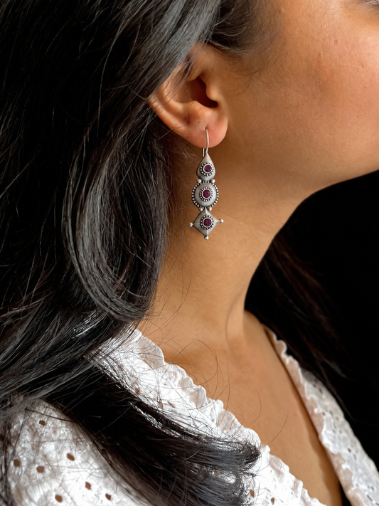 Oxidized Antique Look Earring