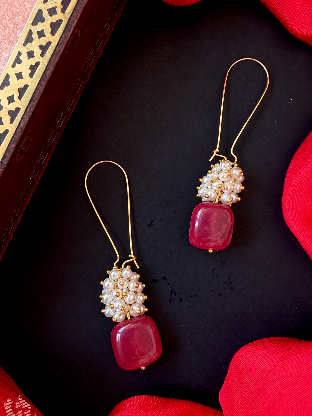 Natural stone with Cheer Earring