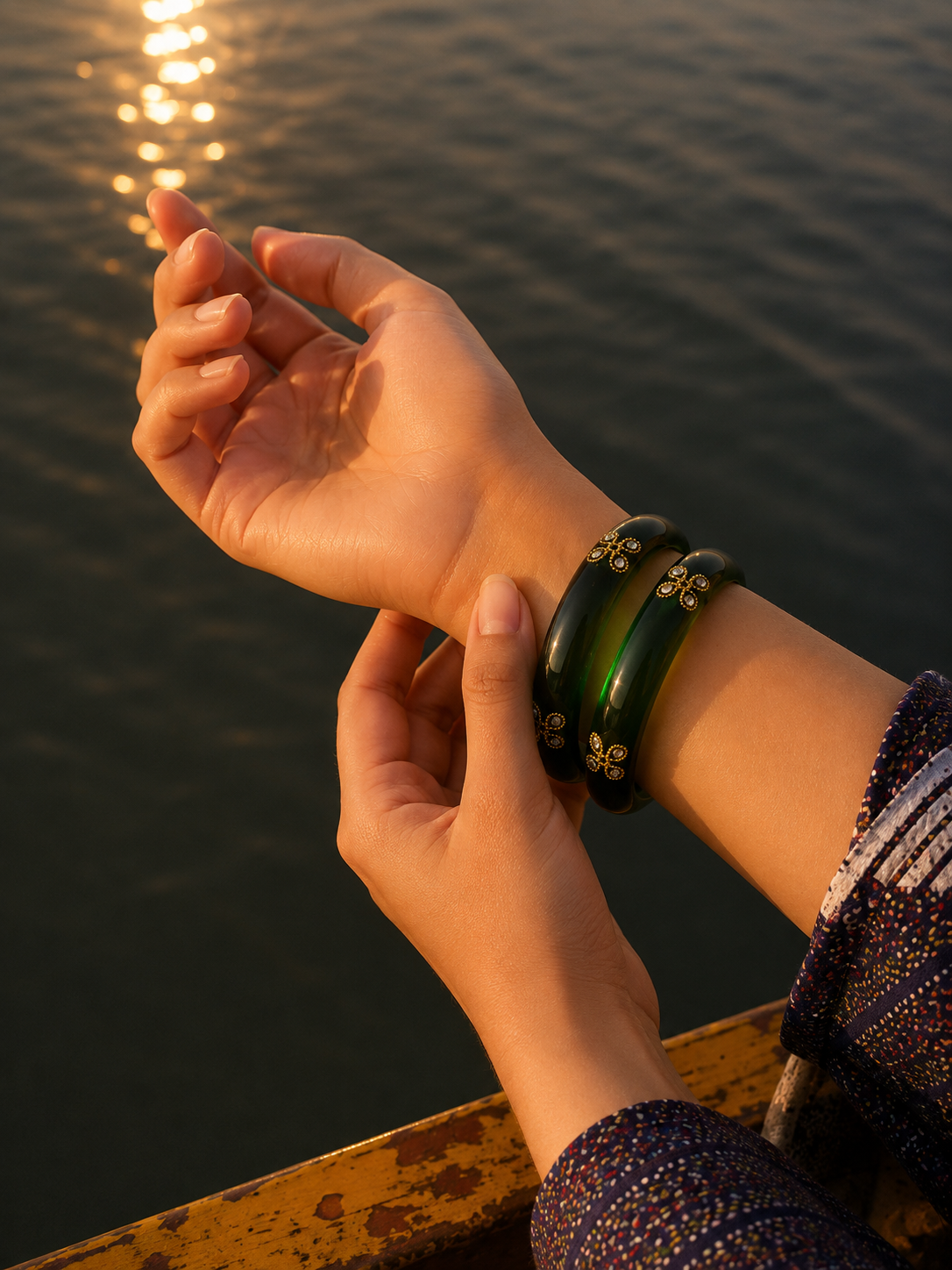 Acrylic Ethnic Casual wear Bangles
