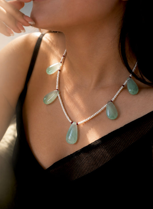 Stone Beads Cheer Necklace