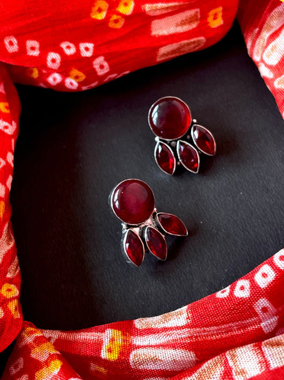 Four Monalisa Stone Stud Earring