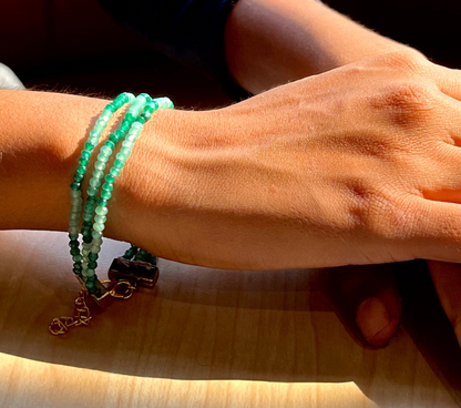 Glass Beads Three Layered Bracelets