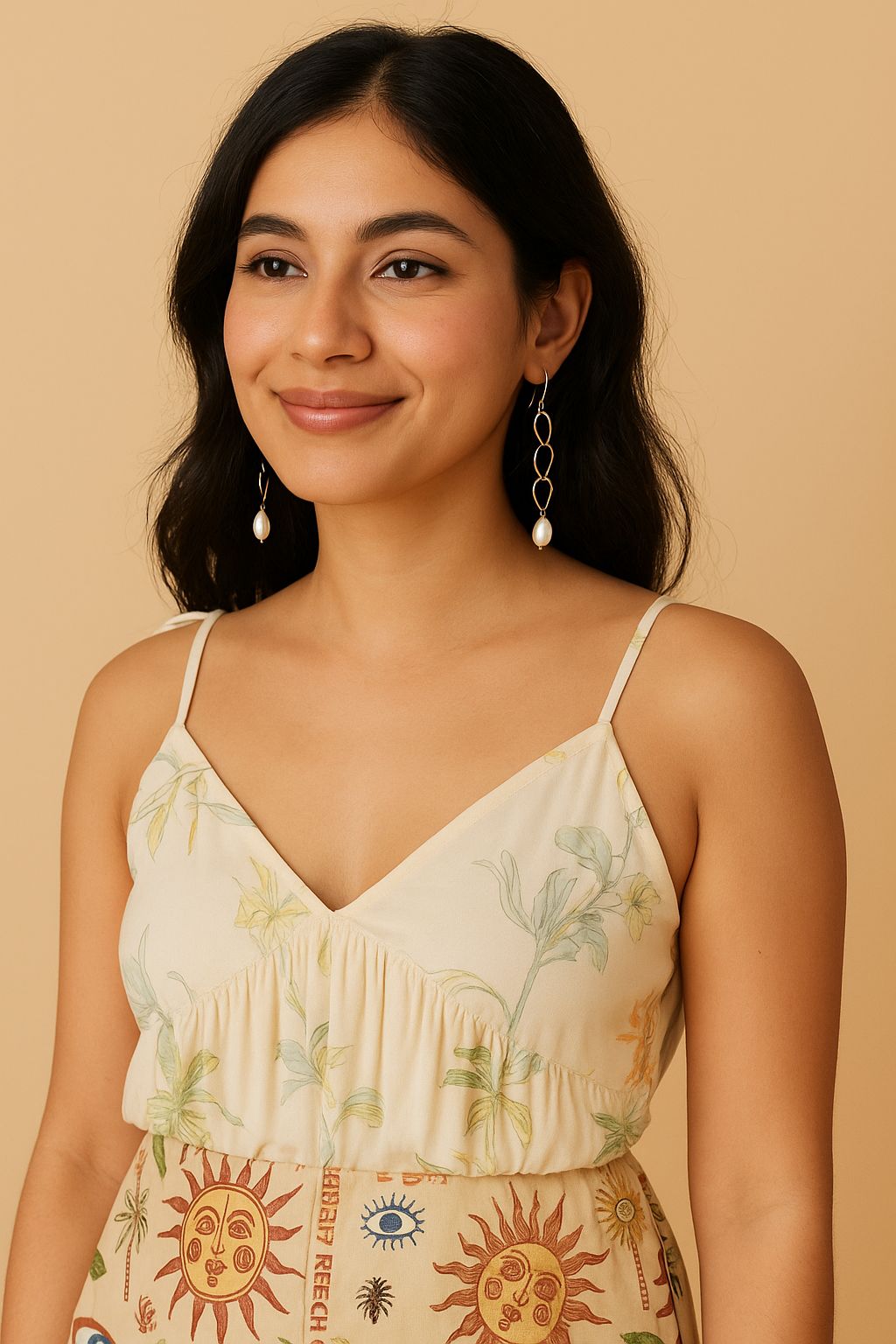 Golden Trendy Long Earring