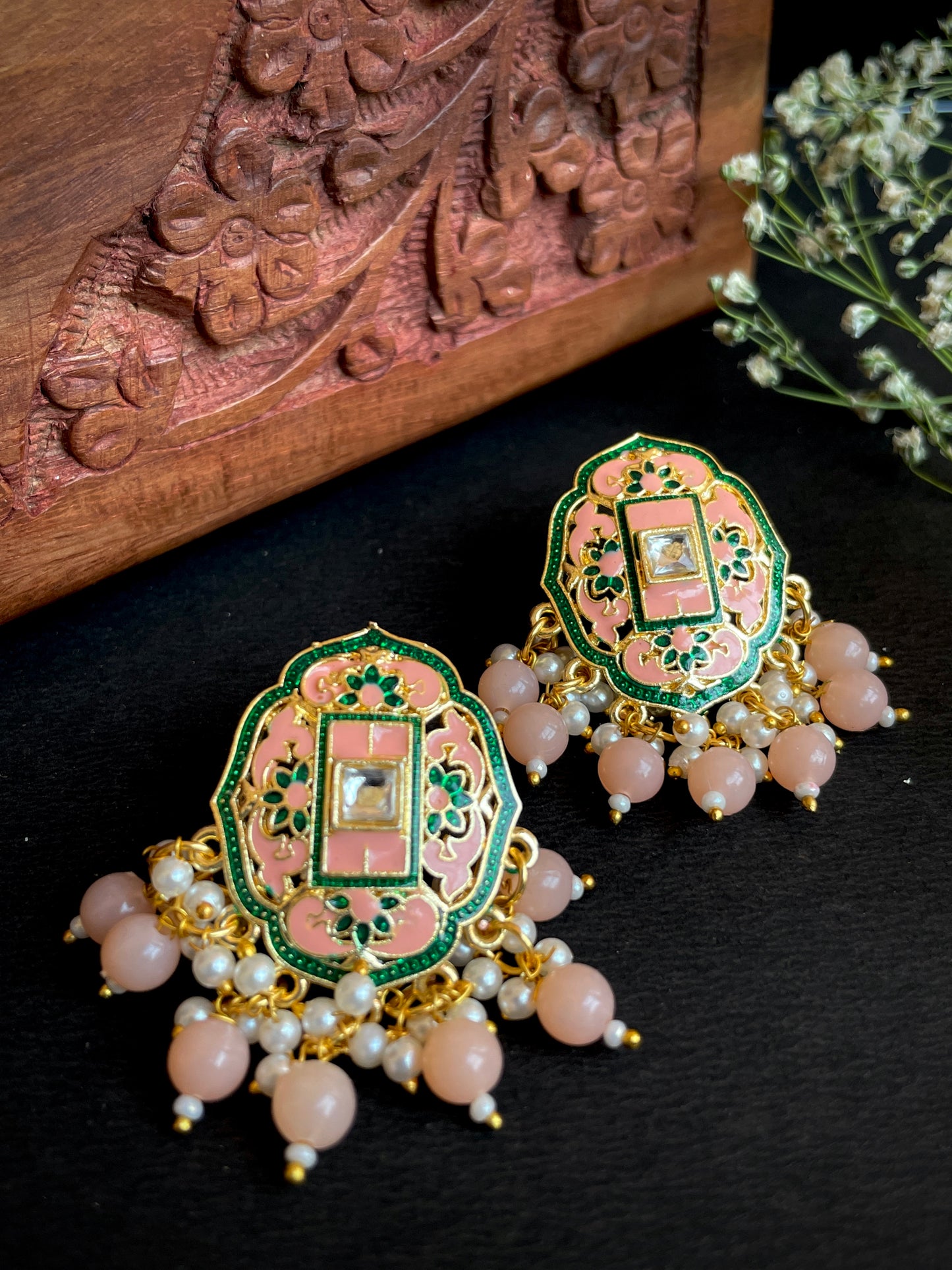 Traditional Meenakari Stud Earring