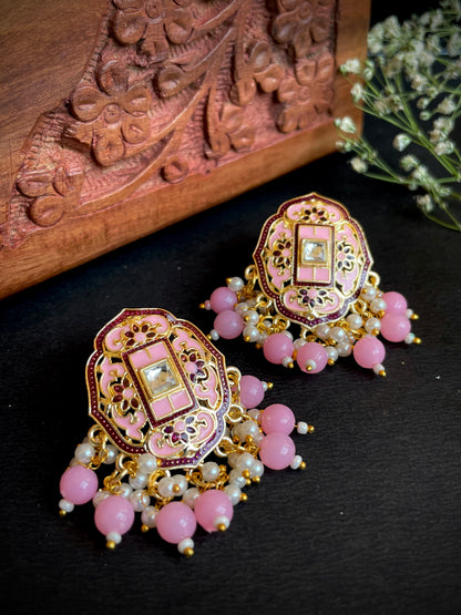 Traditional Meenakari Stud Earring