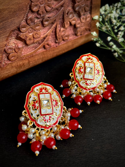 Traditional Meenakari Stud Earring