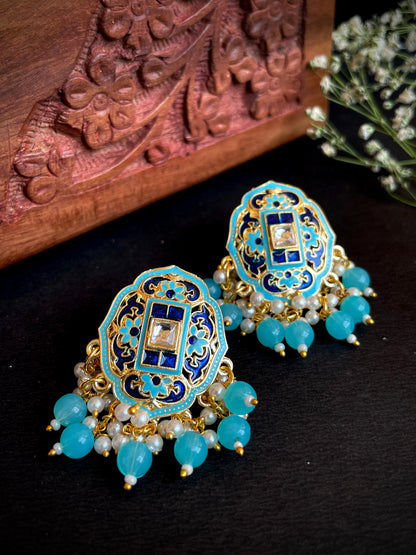 Traditional Meenakari Stud Earring